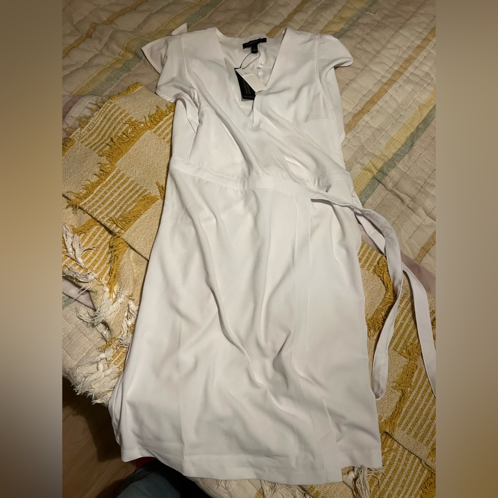 Banana Republic White Wrap Dress